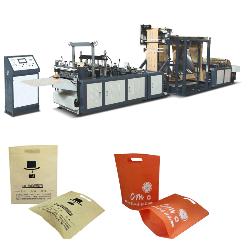 Fully Automatic Non Woven D Cut Bag Carry Bag Making Machine