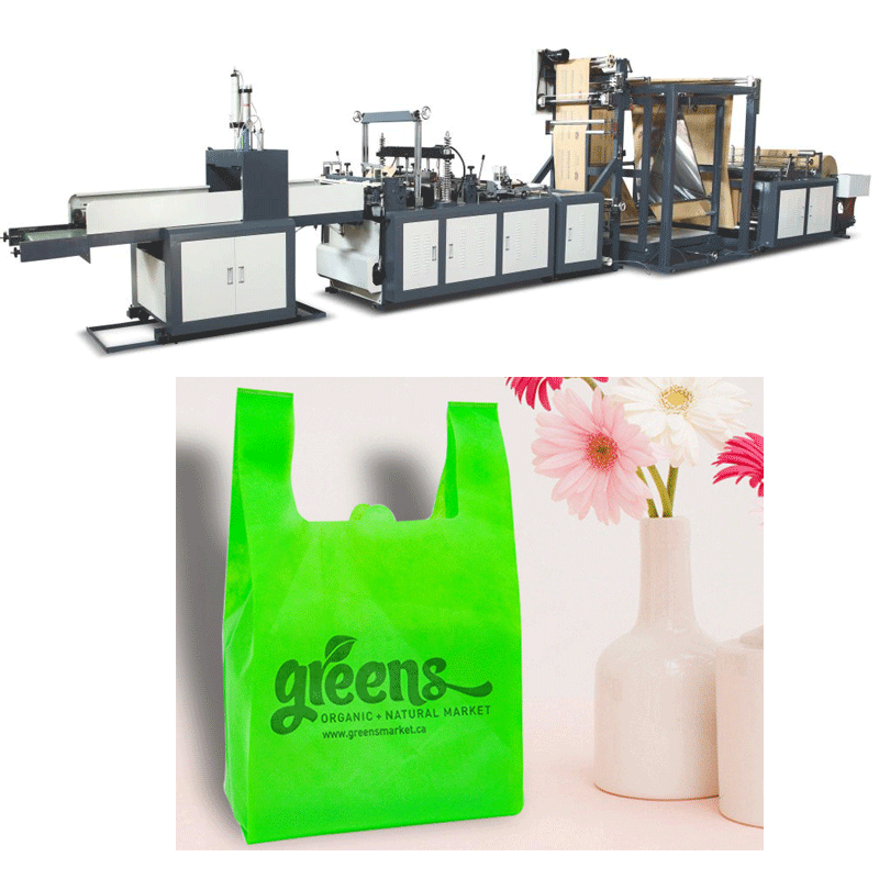 Full Automatic High Speed Non Woven T-shirt Bag Making Machine