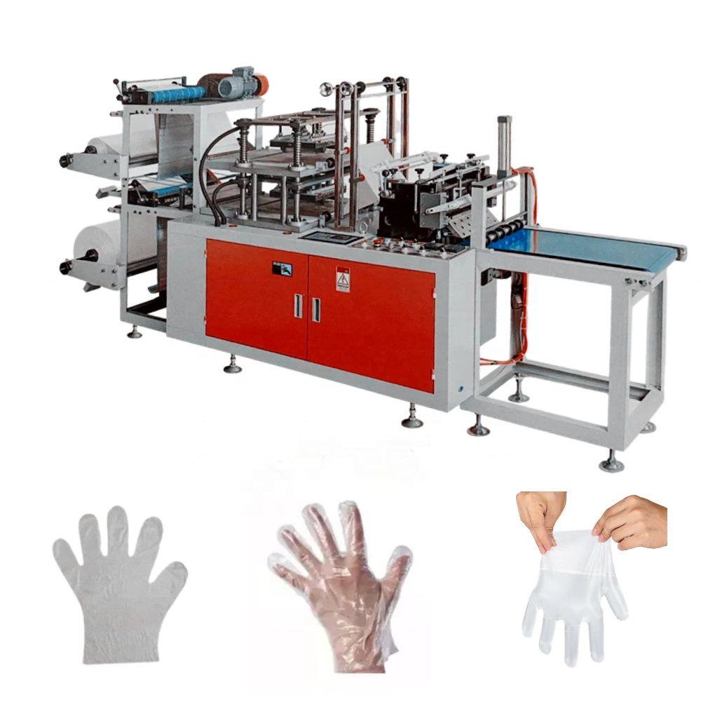 Double layers glove making machine